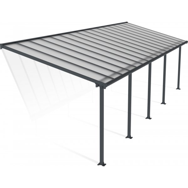 Canopia Olympia Altantag i Aluminium 3 x 10 - Mrkegr/klart glas
