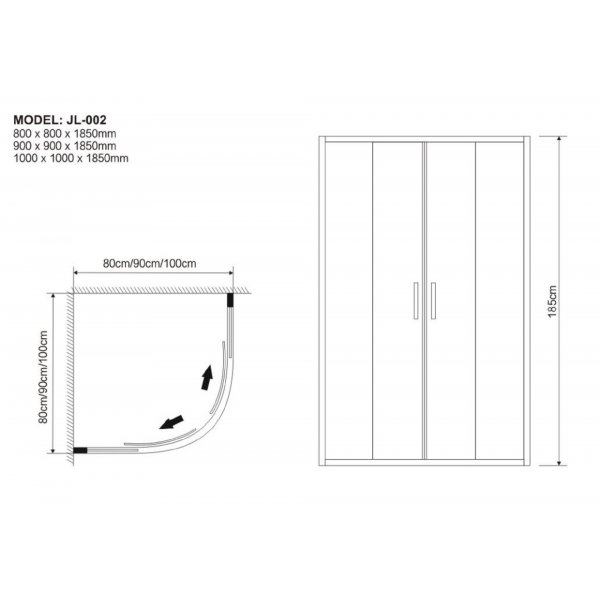 Suihkunurkkaus Industry - Musta Suihkunurkkaus Industry - Musta