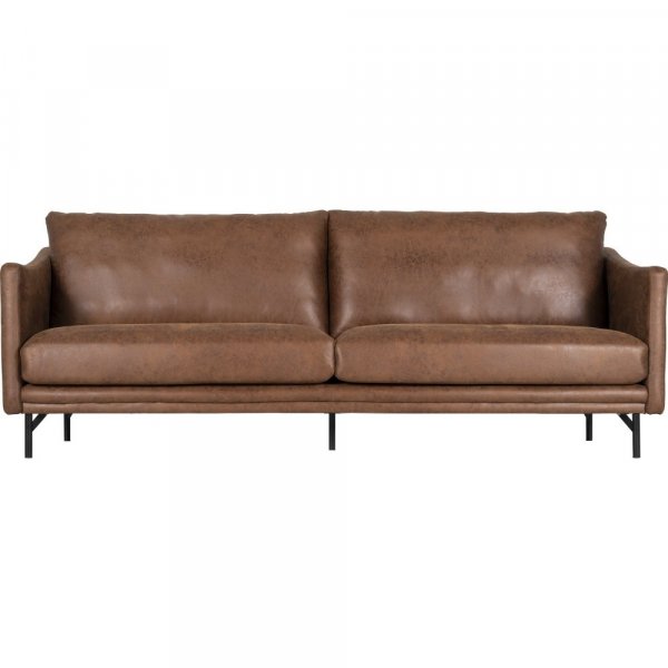Vintage soffa 3-sits brun 223 cm