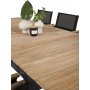 Maglehem Matgrupp (160x90) - Svart/Natur - 8 Stolar