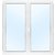 Parfönsterdörr 2-glas - Utåtgående - PVC