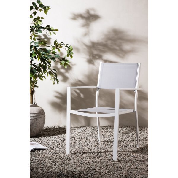 Chania Gartenstuhl - Grau/Weiß Chania Gartenstuhl - Grau/Weiß