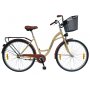 Damen-Citybike - Cappuccino - 28-Zoll-Rder | 20-Zoll-Stahlrahmen + Schlosskette