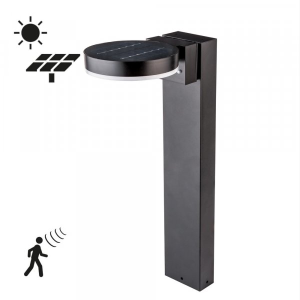 Solcellsdriven pollare med sensor