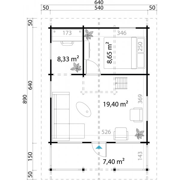 Fritidshus Ivar B - 36,9 m�