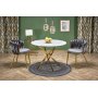Raymond matbord �100 cm - Vit marmor/guld