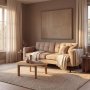 Stella Beige 3-Sitzer-Sofa mit schwarzen Beinen - gerades Modell, Maße 187 x 80 x 80 cm Stella Beige 3-Sitzer-Sofa mit schwarzen Beinen - gerades Modell, Maße 187 x 80 x 80 cm