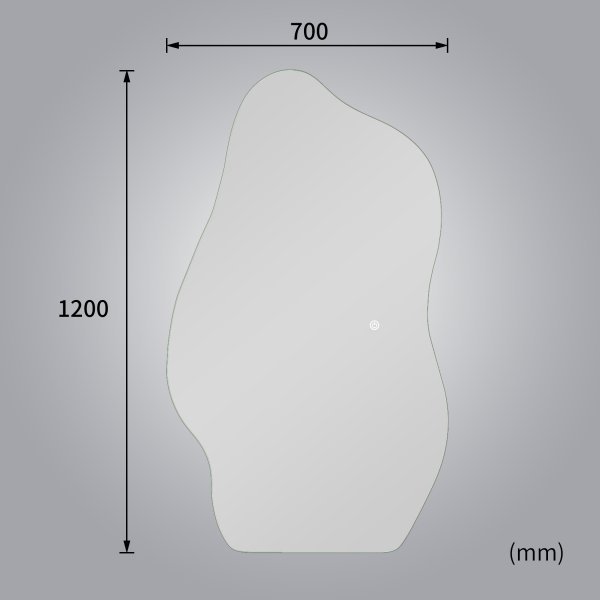 Stor spegel 120x70 cm | LED-belysning med dimmer | Bianca Stor spegel 120x70 cm | LED-belysning med dimmer | Bianca