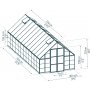 Canopia Balance Vxthus i Polykarbonat 21,5 m - Silver