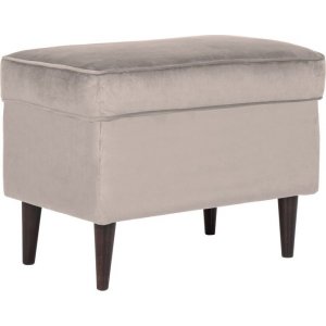 Ron fotpall - Beige sammet
