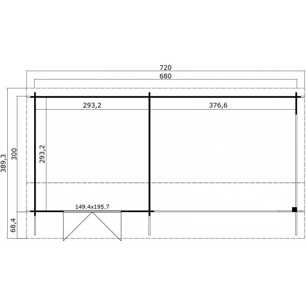 Attefallshus Nancy - 22,4 m² Attefallshus Nancy - 22,4 m²