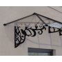 Canopia Lily French Entrance baldakin 0,9 x 2,7 - Sort/klart glas