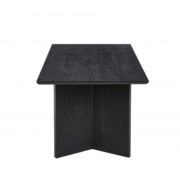 Crossby matbord 180x90 cm - Svartbetsad ek
