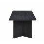 Crossby matbord 180x90 cm - Svartbetsad ek