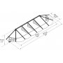 Canopia Lily French Entrtak 0,9 x 3,7 - Svart/klarglas