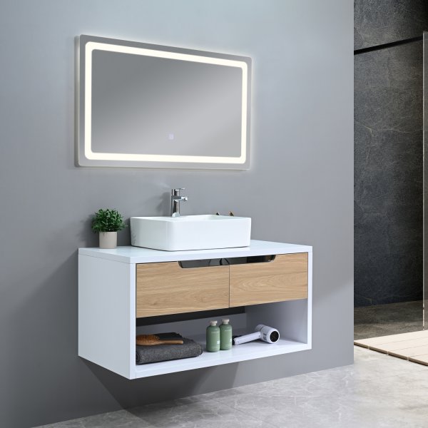 Badrumsmbler Pigeon - Vit & Tr