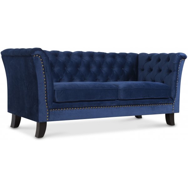 Soffa 3-sits Chesterfield Blå - Milton Soffa 3-sits Chesterfield Blå - Milton