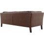 Soffa 3-sits brun vintage PU 198 cm - Heritage