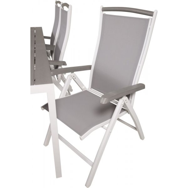 Ervalla Matgrupp (205x90) - Vit/Grå - 6 Stolar Ervalla Matgrupp (205x90) - Vit/Grå - 6 Stolar