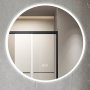 1 Rund badrumsspegel 120 cm med LED-belysning, anti-fog & touch-styrning