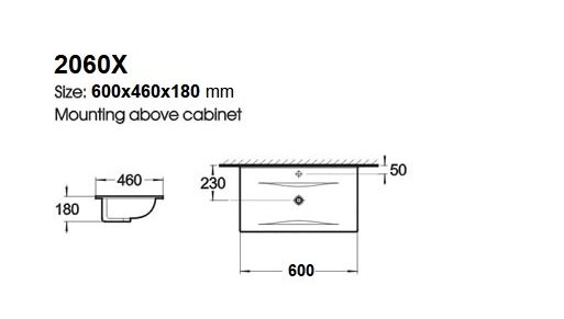 Møbelpakke Torino 60 - Hvid med spejl Møbelpakke Torino 60 - Hvid med spejl