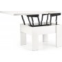 Serafin h�j och s�nkbart soffbord 80-160 x 80 cm - Vit
