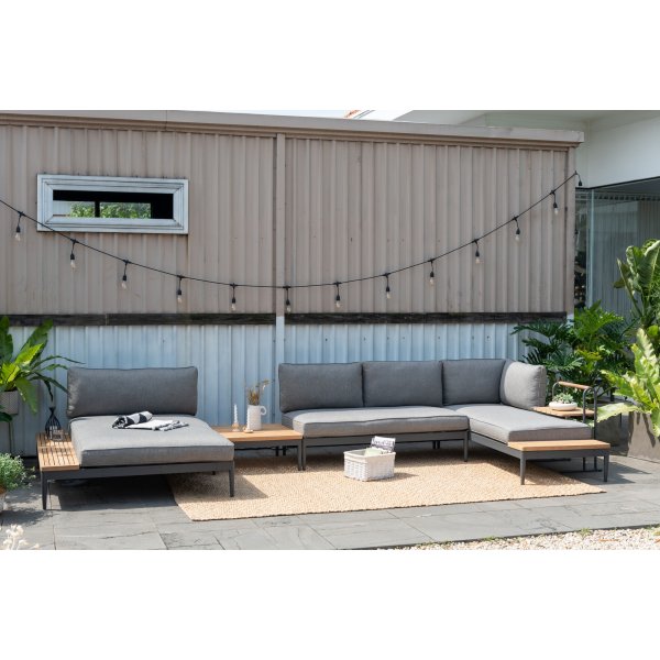 Lifestyle Garden Topaz Loungegruppe mit Tagesbett - Grau/Teak