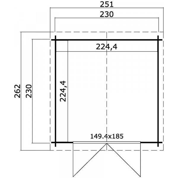 Friggebod Hedda A - 5,5 m² Friggebod Hedda A - 5,5 m²