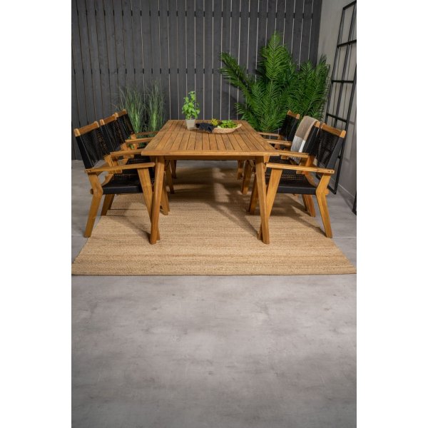 Charlottenberg Matgrupp (220x100) - Natur - 6 Stolar