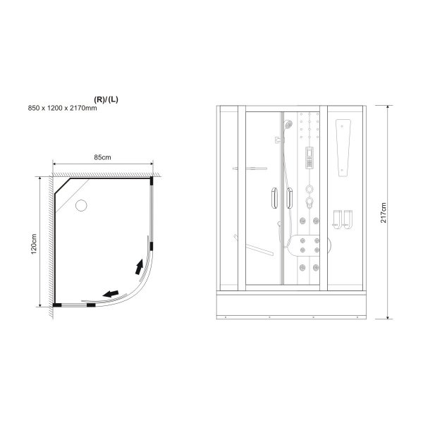 Duschkabin Maureen - Sand Duschkabin Maureen - Sand