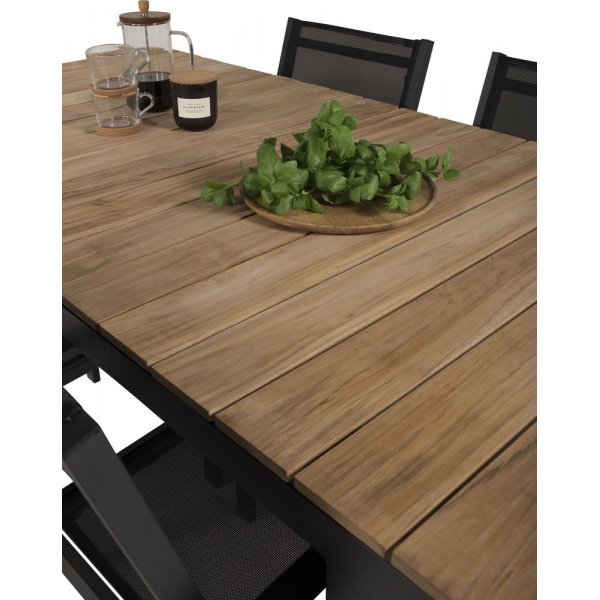 Maglehem Spisegruppe (160x90) - Sort/Natur - 4 Stole Maglehem Spisegruppe (160x90) - Sort/Natur - 4 Stole