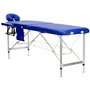 Massagebnk med metallben - 2 zoner - Bl