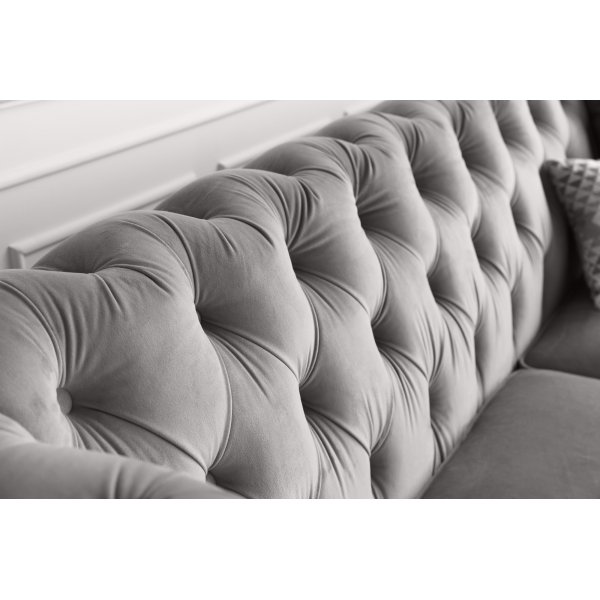 Soffa 2-sits chesterfield grå - Henry Soffa 2-sits chesterfield grå - Henry
