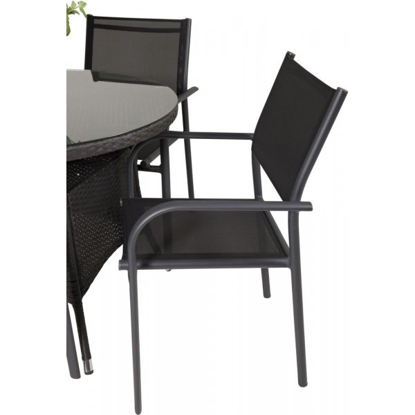 Frubol Matgrupp (�90) - Svart - 4 Stolar