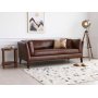 Soffa 3-sits brun vintage PU 198 cm - Heritage