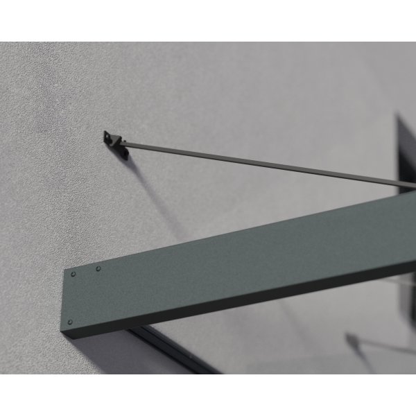 Canopia Sophia Clear XL Entrance baldakin 1,4 x 2 - Mrkegr/klart glas