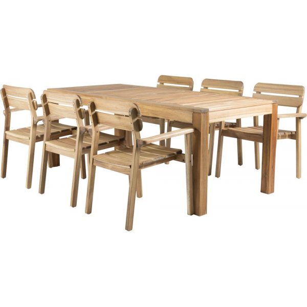 Prssebo Matgrupp (200x90) - Natur - 6 Stolar