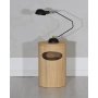 Nova runt s�ngbord med f�rvaring - Whitewash