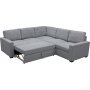 H�rnsoffa Belissa med b�ddfunktion och f�rvaring - 235x235 cm - m�rkgr�