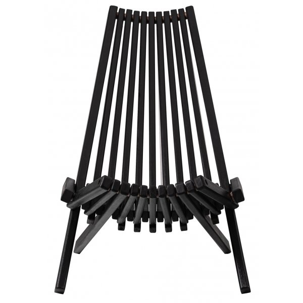 Calcutta Liegestuhl mit Nackenkissen - Schwarz gebeizt + Reinigungsspray für Gartenmöbel Calcutta Liegestuhl mit Nackenkissen - Schwarz gebeizt + Reinigungsspray für Gartenmöbel