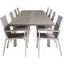 Ekens Matgrupp (224x100) - Vit/Gr - 8 Stolar