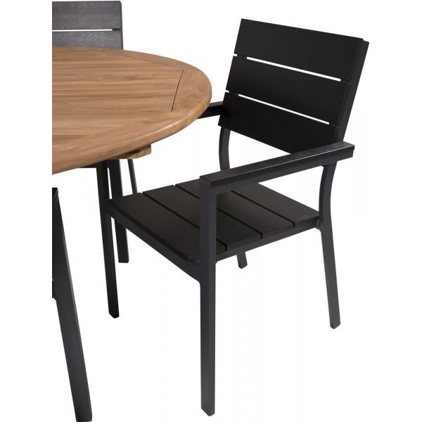 Bjuråker Spisegruppe (180x120) - Sort/Natur - 8 Stole Bjuråker Spisegruppe (180x120) - Sort/Natur - 8 Stole