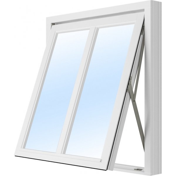 Vridfnster med bgpost - 2-glas - Aluminium