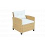 Utesoffgrupp med divan & f�t�lj | Loungeset i konstrotting | Beige