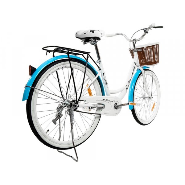 Damcykel Classic 26\\\" - Vit & blå Damcykel Classic 26\\\" - Vit & blå