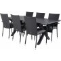 Ramsj Matgrupp (200x100) - Svart - 6 Stolar