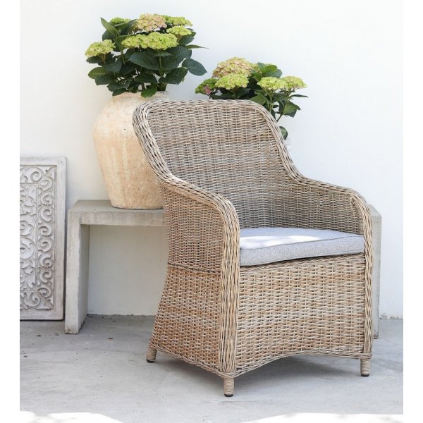 Lotus utemöbelset med sidobord - Natur Lotus utemöbelset med sidobord - Natur