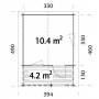 Friggebod-hus Sylvi 10,4+4,2 m