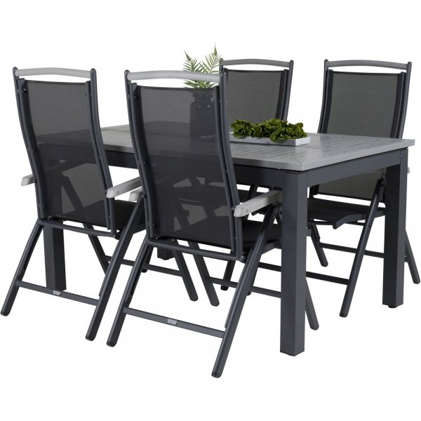 Ekenäs Matgrupp (152x90) - Svart/Grå - 4 Stolar Ekenäs Matgrupp (152x90) - Svart/Grå - 4 Stolar