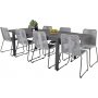 Holma Matgrupp (160x100) - Svart - 8 Stolar